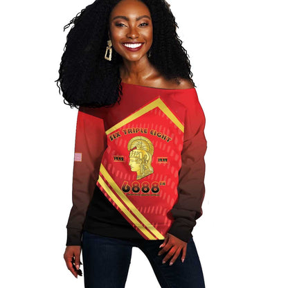 Six Triple Eight Legacy Off Shoulder Sweater 6888th Battalion 1942-1949