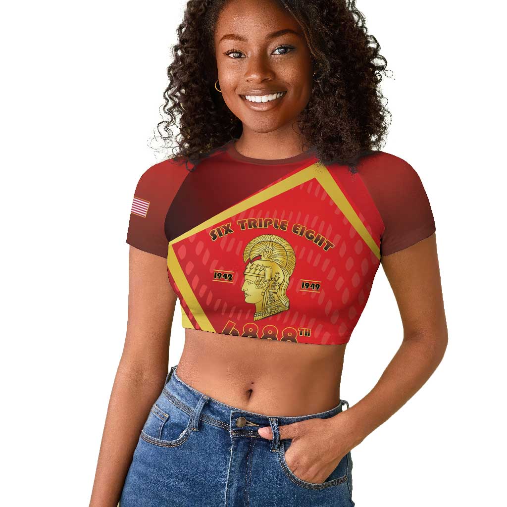 Six Triple Eight Legacy Raglan Cropped T shirt 6888th Battalion 1942-1949