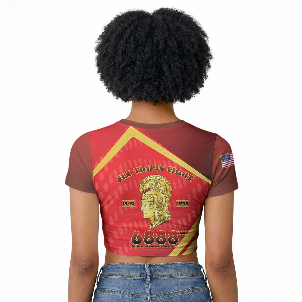 Six Triple Eight Legacy Raglan Cropped T shirt 6888th Battalion 1942-1949
