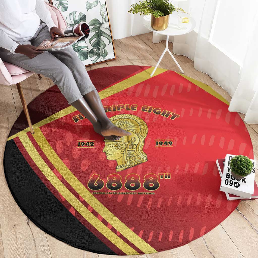 Six Triple Eight Legacy Round Carpet 6888th Battalion 1942-1949