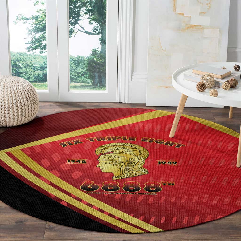 Six Triple Eight Legacy Round Carpet 6888th Battalion 1942-1949