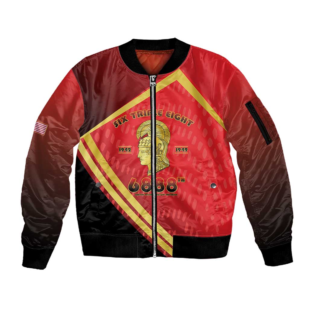 Six Triple Eight Legacy Sleeve Zip Bomber Jacket 6888th Battalion 1942-1949