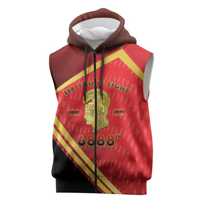 Six Triple Eight Legacy Sleeveless Zip Hoodie 6888th Battalion 1942-1949