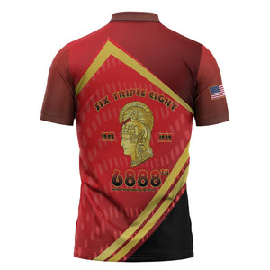 Six Triple Eight Legacy Zipper Polo Shirt 6888th Battalion 1942-1949
