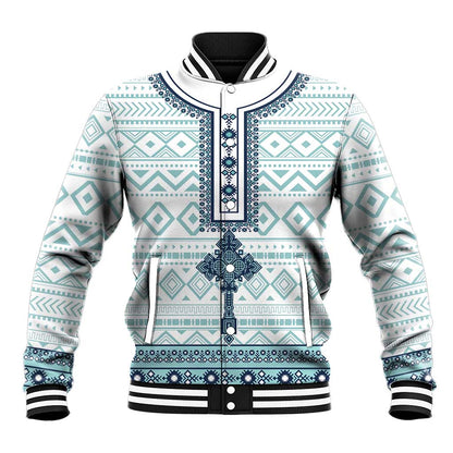 Eritrea Baseball Jacket African Pattern - Habesha Style LT15