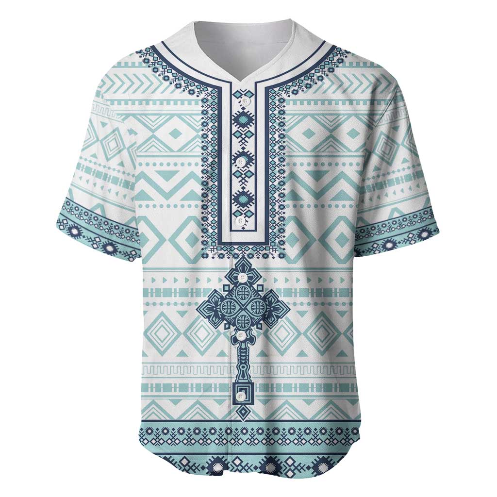 Eritrea Baseball Jersey African Pattern - Habesha Style