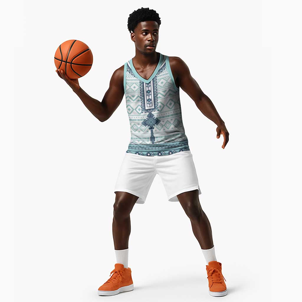 Eritrea Basketball Jersey African Pattern - Habesha Style LT15