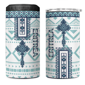 Eritrea 4 in 1 Can Cooler Tumbler African Pattern - Habesha Style