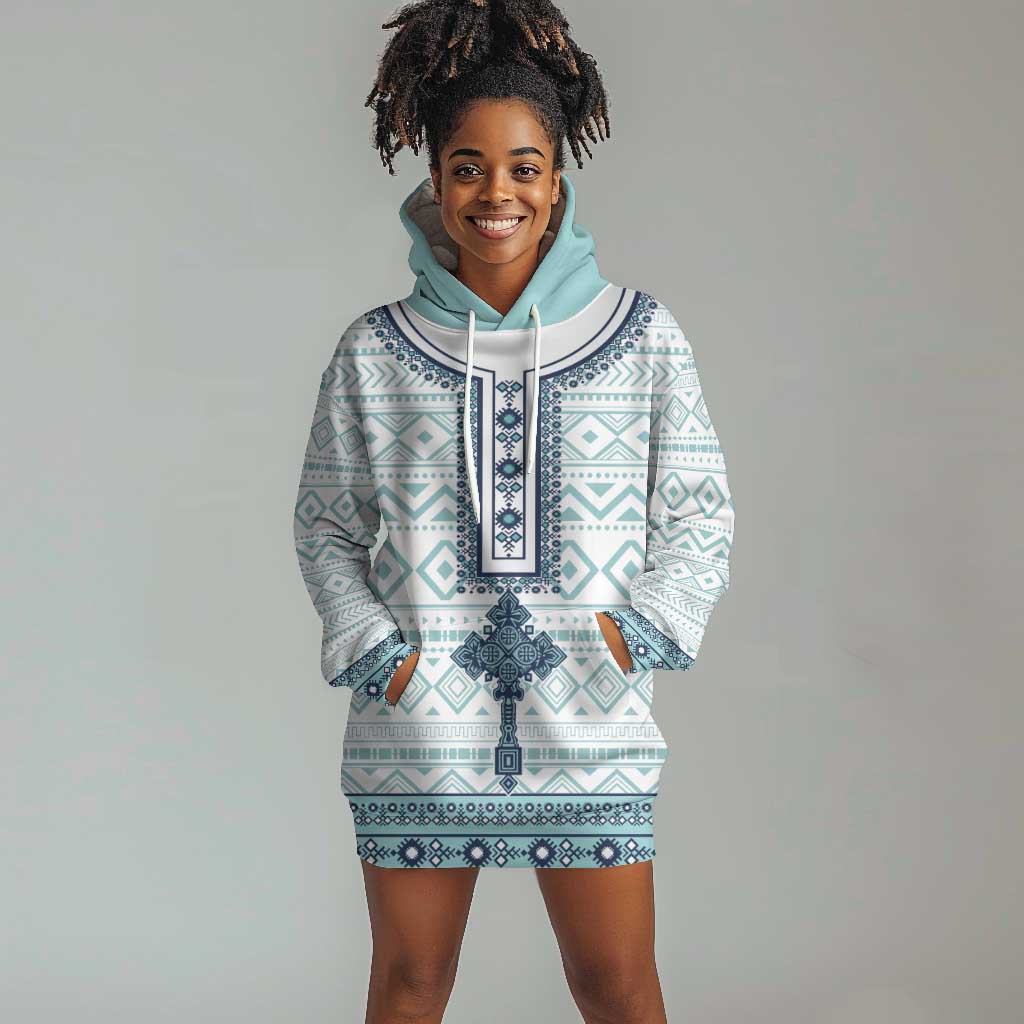 Eritrea Hoodie Dress African Pattern - Habesha Style