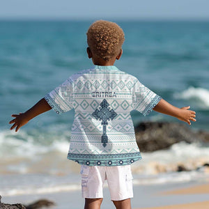 Eritrea Kid Hawaiian Shirt African Pattern - Habesha Style