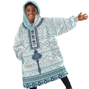 Eritrea KId Wearable Blanket Hoodie African Pattern - Habesha Style