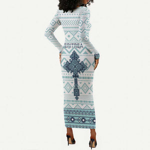 Eritrea Long Sleeve Bodycon Dress African Pattern - Habesha Style