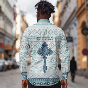 Eritrea Long Sleeve Button Shirt African Pattern - Habesha Style