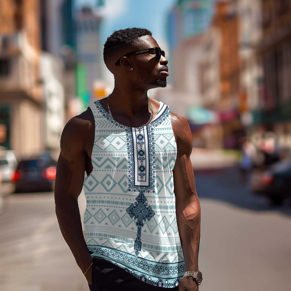 Eritrea Men Tank Top African Pattern - Habesha Style