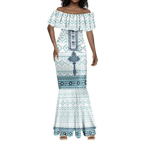 Eritrea Mermaid Dress African Pattern - Habesha Style