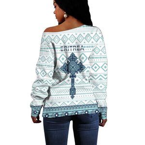 Eritrea Off Shoulder Sweater African Pattern - Habesha Style