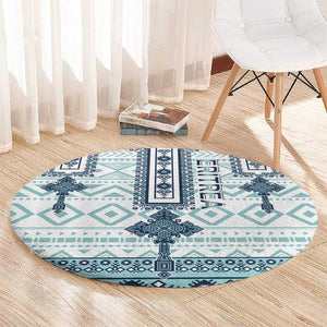 Eritrea Round Carpet African Pattern - Habesha Style