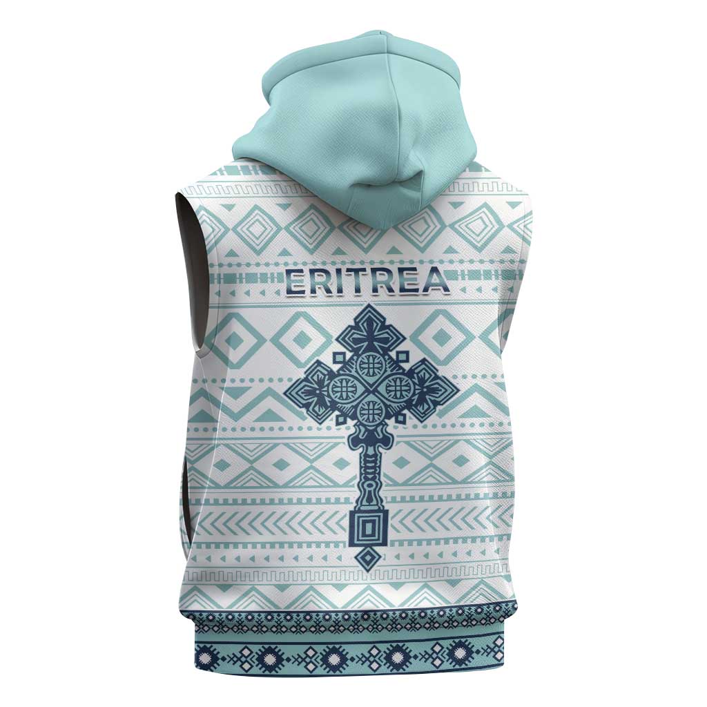 Eritrea Sleeveless Zip Hoodie African Pattern - Habesha Style - African Pride
