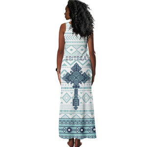 Eritrea Tank Maxi Dress African Pattern - Habesha Style