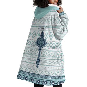 Eritrea Wearable Blanket Hoodie African Pattern - Habesha Style