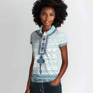 Eritrea Women Polo Shirt African Pattern - Habesha Style