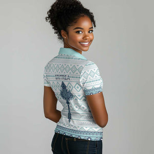 Eritrea Women Polo Shirt African Pattern - Habesha Style