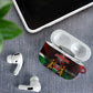 Happy Kenya Independence Day AirPods Case Coat Of Arms With Kente Pattern