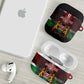 Happy Kenya Independence Day AirPods Case Coat Of Arms With Kente Pattern