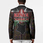 Happy Kenya Independence Day Blazer Coat Of Arms With Kente Pattern