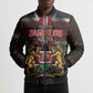 Happy Kenya Independence Day Bomber Puffer Jacket Coat Of Arms With Kente Pattern