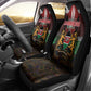 Kenya Jamhuri Day Car Seat Cover Coat Of Arms With Kente Pattern - African Pride