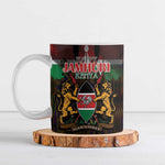 Happy Kenya Independence Day Ceramic Mug Coat Of Arms With Kente Pattern