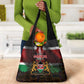 Kenya Jamhuri Day Grocery Bag Coat Of Arms With Kente Pattern - African Pride