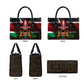 Happy Kenya Independence Day Leather Bag Coat Of Arms With Kente Pattern