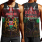 Kenya Jamhuri Day Men Tank Top Coat Of Arms With Kente Pattern - African Pride