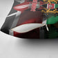 Happy Kenya Independence Day Pillow Cover Coat Of Arms With Kente Pattern