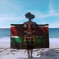 Kenya Jamhuri Day Sarong Coat Of Arms With Kente Pattern - African Pride