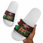 Happy Kenya Independence Day Slide Sandals Coat Of Arms With Kente Pattern