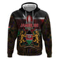 Kenya Jamhuri Day Zip Hoodie Coat Of Arms With Kente Pattern - African Pride