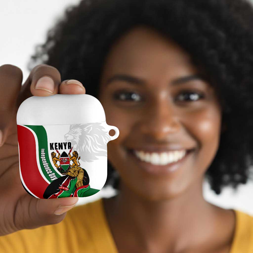 Kenya Jamhuri Day AirPods Case Lion With Coat Of Arms