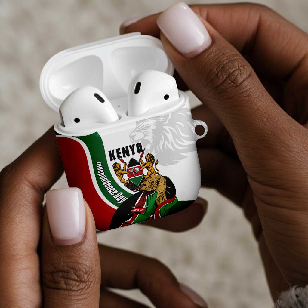 Kenya Jamhuri Day AirPods Case Lion With Coat Of Arms