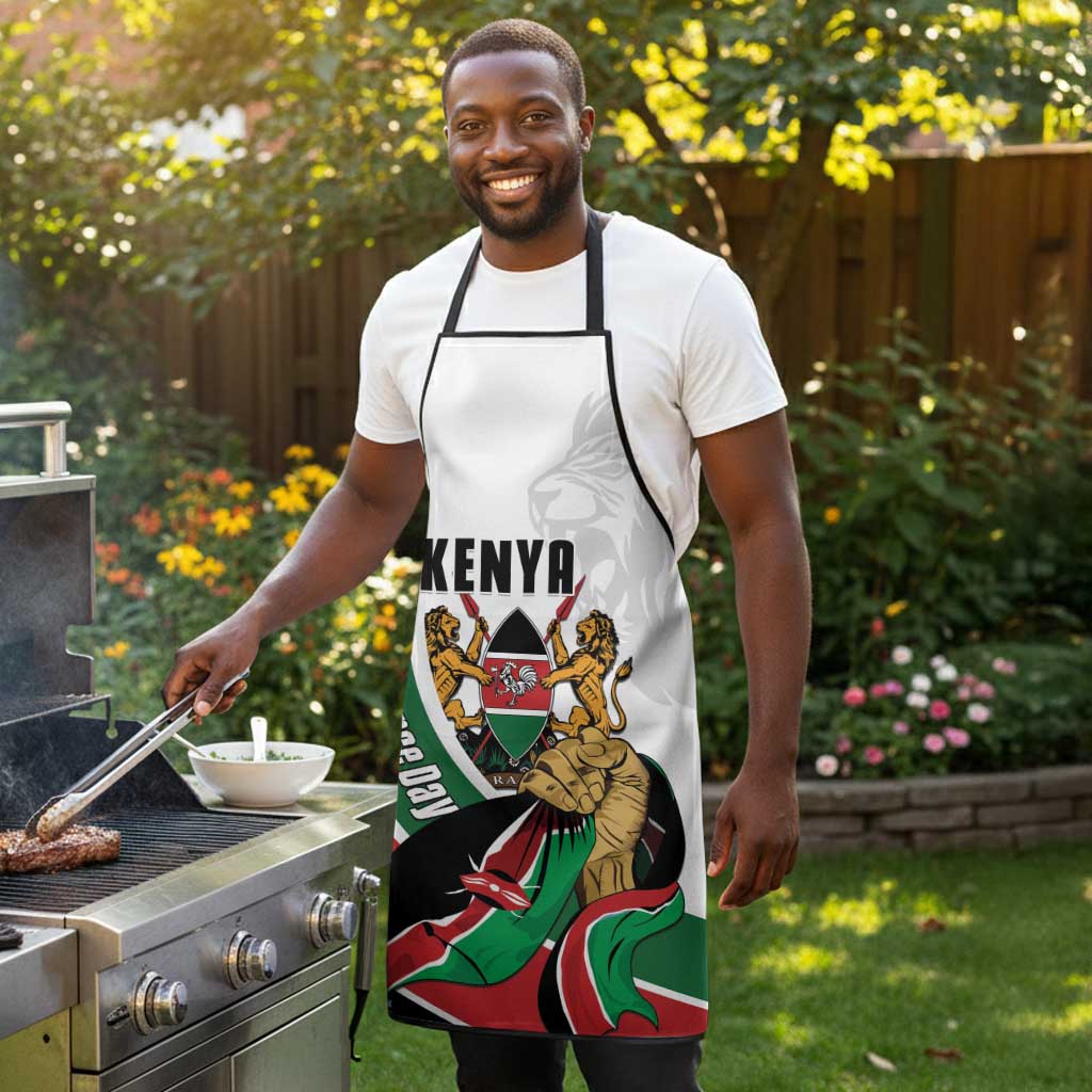 Kenya Jamhuri Day Apron Lion With Coat Of Arms