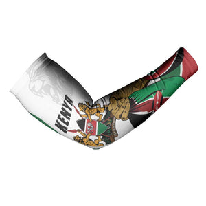 Personalized Kenya Jamhuri Day Arm Sleeves Lion With Coat Of Arms