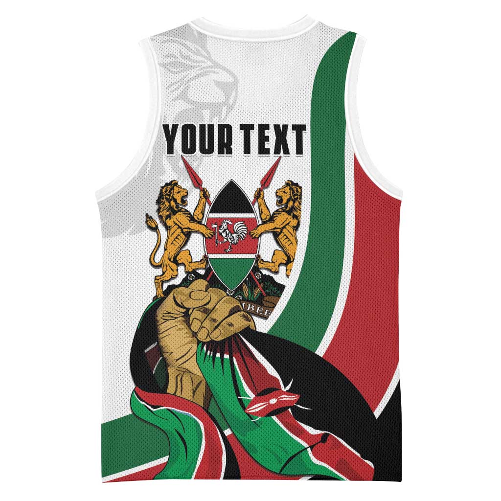 Personalized Kenya Independence Day Basketball Jersey Lion With Coat Of Arms LT15