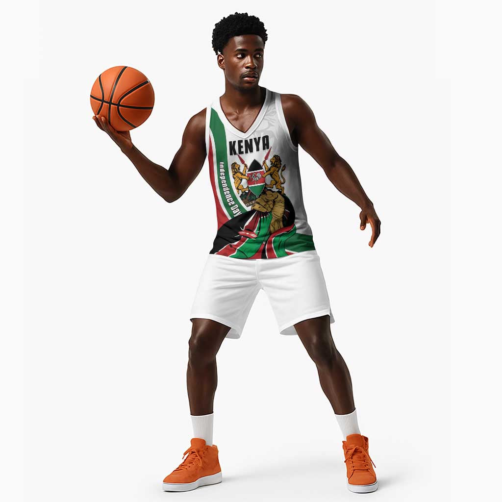 Personalized Kenya Independence Day Basketball Jersey Lion With Coat Of Arms LT15