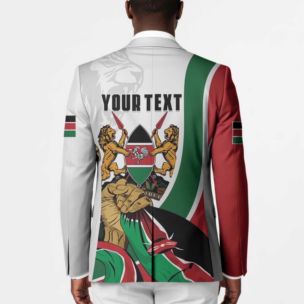 Personalized Kenya Jamhuri Day Blazer Lion With Coat Of Arms