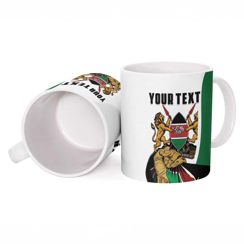 Personalized Kenya Jamhuri Day Ceramic Mug Lion With Coat Of Arms
