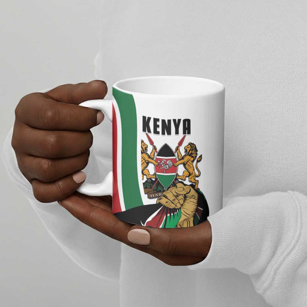 Personalized Kenya Jamhuri Day Ceramic Mug Lion With Coat Of Arms