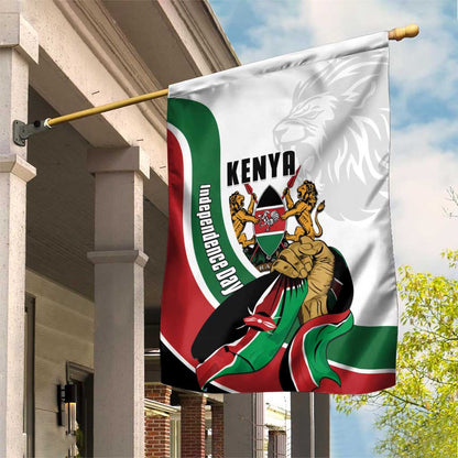 Kenya Independence Day Garden Flag Lion With Coat Of Arms - African Pride