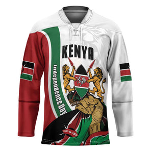 Personalized Kenya Jamhuri Day Hockey Jersey Lion With Coat Of Arms